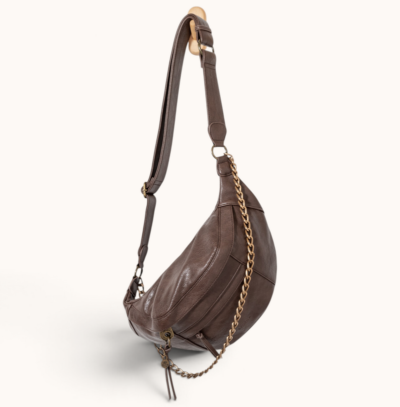 LARGE CROSSBODY BAG | DARK BROWN